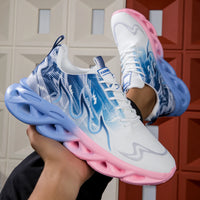 Sneakers Man Running Shoes Women Lightweight Mesh Breathable Comfortable Flat Soft Tennis Shoes Unisex Lace-up
