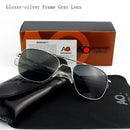 AO Pilot Sunglasses Men Top Quality Brand Designer AGX Tempered Glass Lens Sun Glasses Male