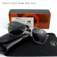 AO Pilot Sunglasses Men Top Quality Brand Designer AGX Tempered Glass Lens Sun Glasses Male