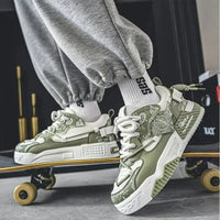 Men Sneakers Outdoor Casual Shoes Fashion Spring Breathable Vulcanized Shoes Comfortable Walking Shoe Platform Lace Up Men Shoes