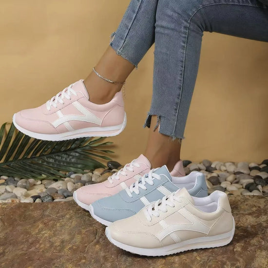 Sneakers Women New Sports Shoes Women's Small White Shoes Fashion Round Toe Lace Up Comfortable Lightweight Running Shoes