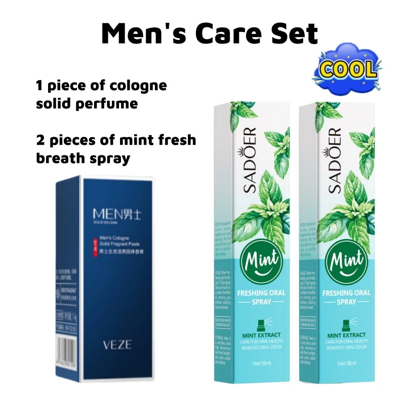Fanzhen Men's Solid Perfume - Light and Fresh Scent, Can Be Used All over the Body, Portable Stick Design, Convenient for Travel