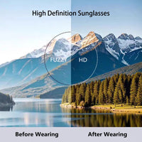 High Quality Thick Framed Acetate Fiber Myopia Sunglasses for Men and Women Luxury Square Design Driving and Fishing Sun Glasses