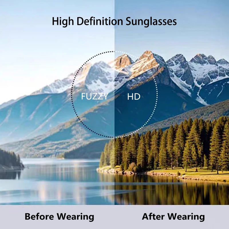 High Quality Thick Framed Acetate Fiber Myopia Sunglasses for Men and Women Luxury Square Design Driving and Fishing Sun Glasses