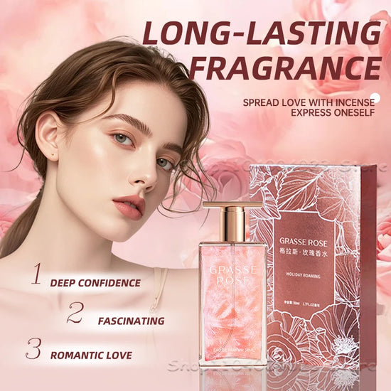 50Ml Grasse Rose Perfume Long Lasting Fragrance Eau De Toilette Women's Perfume Mist Spray Suitable For Daily Use Couple Gifts