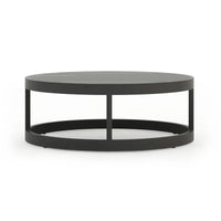 360° Round Outdoor Sofa Set - Deep Grey Aluminum Patio Furniture, Waterproof for Garden and Balcony