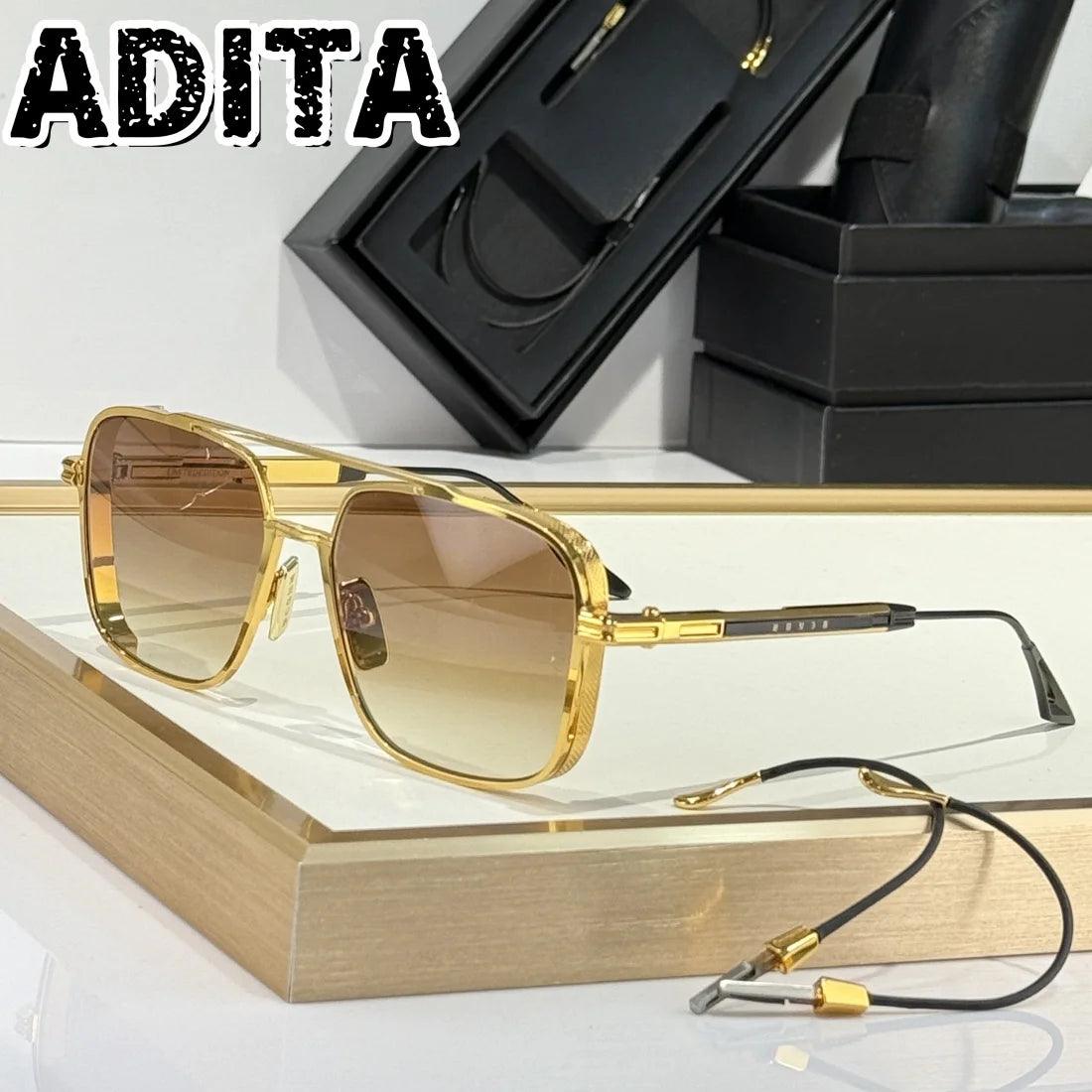 EPLX11 Top Quality Sunglasses for Men and Women ADITA Epiluxury 11 DESO011 SIZE 55-15 Titanium Style Fashion Design With Box