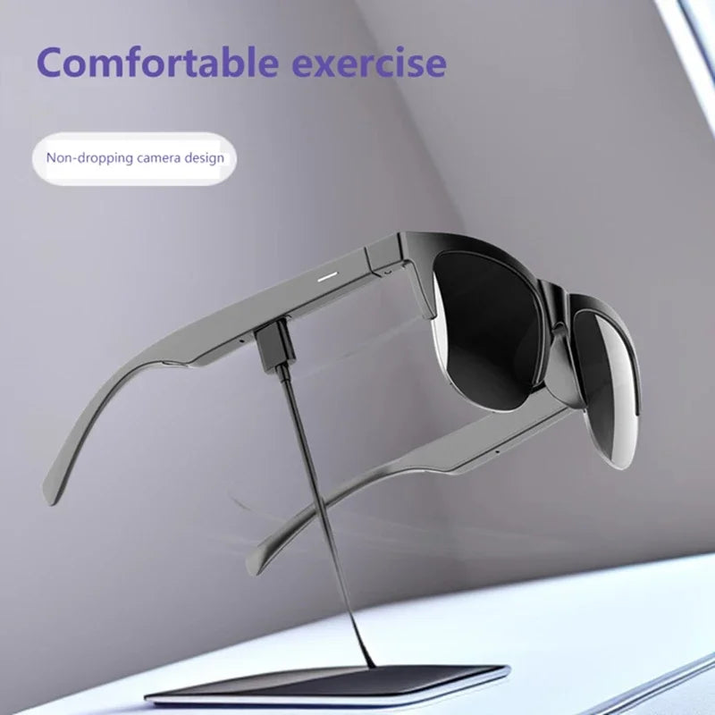 Lenovo Smart Bluetooth Sunglasses Glasses Call Outdoor Sports Headphones HIFI Black Technology Anti-touch UV For Men Women
