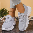 Fashion Knitted White Sneakers for Women Summer Mesh Breathable Platform Sports Shoes Woman Thick Bottom Non Slip Running Shoes
