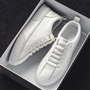 White Sneakers for Men 2024 Spring Fashion Casual Lace Up Round Toe Flat mens Running Sport Shoes Zapatillas Deportivas Hombre