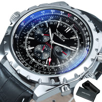 JARAGAR Sports Mens Watches Top Brand Luxury Automatic Mechanical Watch for Men Casual Leather Steel Strap Military Wristwatches