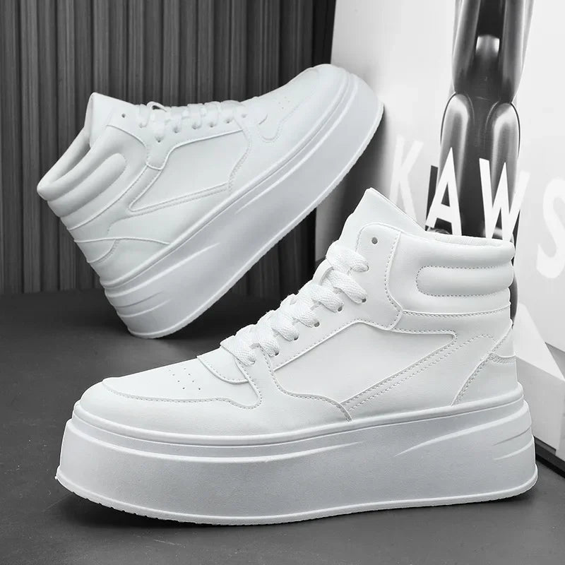 Men Casual Sneakers Platform Ankle Boots High-top Thick Bottom Sneakers Male Outdoor Basketball Shoes Sport Trainers 2025