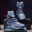 Designer Platform Sneakers for Men Fashion High Top Chunky Sneakers Microfiber Leather Height Increased Thick Sole Shoes for Men