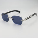 PENG handmade horn sunglasses with frameless design, UV400 protection, business and leisure dual-use, customizable prescription