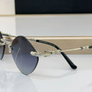 Summer Popular High Quality Fashion Brand Men and Women Sunglasses Classic Punk Outdoor Diamond Female Rimless Sun Glasses UV400