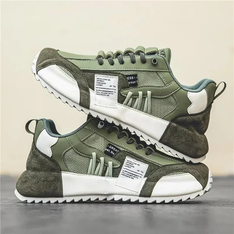 Trend New Men's Shoes Non-Slip Breathable Casual Shoes for Men Fashion Designed Personality Lace-up Comfortable Men's Sneakers