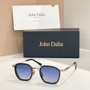 Original For JOHN DALIA JD LEO Retro High Quatity Alloy Square Sunglasses Men Women Classical Eyeglasses Luxury Gift With Box