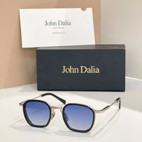 Original For JOHN DALIA JD LEO Retro High Quatity Alloy Square Sunglasses Men Women Classical Eyeglasses Luxury Gift With Box