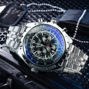 JARAGAR Sports Mens Watches Top Brand Luxury Automatic Mechanical Watch for Men Silver Stainless Steel Strap Military Wristwatch