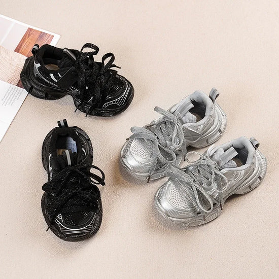 2024 Children Sneakers for Girls Autumn New Fashion Korean Style Soft Comfortable Casual Anti-slippery Sweet Bowtie Sports Shoes