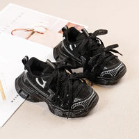 2024 Children Sneakers for Girls Autumn New Fashion Korean Style Soft Comfortable Casual Anti-slippery Sweet Bowtie Sports Shoes