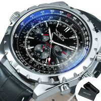 JARAGAR Sports Mens Watches Top Brand Luxury Automatic Mechanical Watch for Men Silver Stainless Steel Strap Military Wristwatch