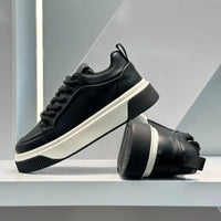Men Platform Sneakers  Autumn New Low Help Height Increase Comfortable Board Shoes Outdoor Non Slip Cross Tied Casual Shoes
