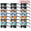 24PCS Fashion Eyewear Square Sunglasses Men Women Fishing Driving Man Luxury Brand Designer Sun Glasses