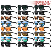 24PCS Fashion Eyewear Square Sunglasses Men Women Fishing Driving Man Luxury Brand Designer Sun Glasses