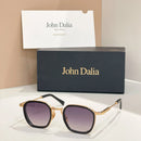 Original For JOHN DALIA JD LEO Retro High Quatity Alloy Square Sunglasses Men Women Classical Eyeglasses Luxury Gift With Box