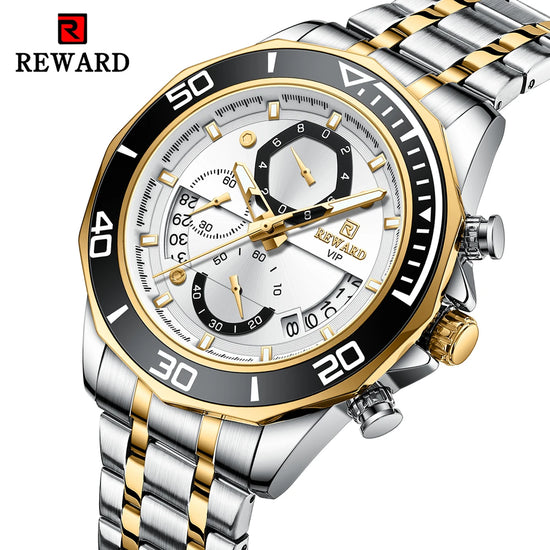 Fashion Watch Men Quartz Waterproof Luminous Hands Chronograph Men's Watches Stainless Steel Man Watch Male Clock