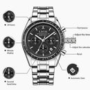 Relogios Masculino New Fashion Watches Man LIGE Clock Luxury Men Wristwatch Stainless Steel Waterproof Quartz Watch Chronograph