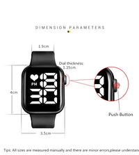 Simple Digital Watches for Women Men Waterproof Sports Silicone Band LED Watch Casual Fashion Electronic Clock Couple Watch Gift