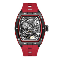 2026 New Automatic watch retro style wholesale mechanical wristwatches skeleton carve waterproof leather no logo mens watch