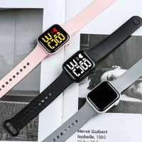 Simple Digital Watches for Women Men Waterproof Sports Silicone Band LED Watch Casual Fashion Electronic Clock Couple Watch Gift