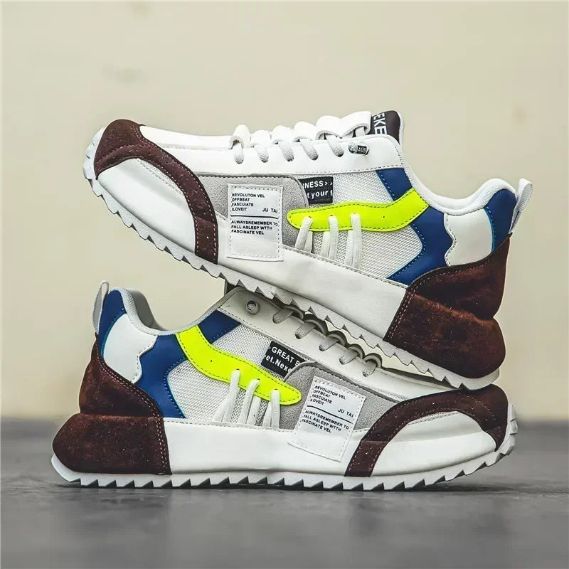 Trend New Men's Shoes Non-Slip Breathable Casual Shoes for Men Fashion Designed Personality Lace-up Comfortable Men's Sneakers