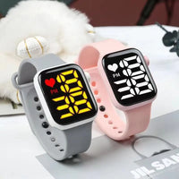 Simple Digital Watches for Women Men Waterproof Sports Silicone Band LED Watch Casual Fashion Electronic Clock Couple Watch Gift