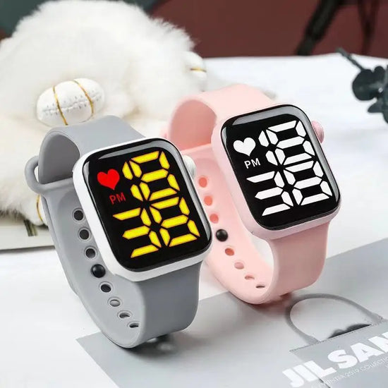 Simple Digital Watches for Women Men Waterproof Sports Silicone Band LED Watch Casual Fashion Electronic Clock Couple Watch Gift