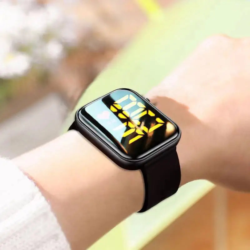 Simple Digital Watches for Women Men Waterproof Sports Silicone Band LED Watch Casual Fashion Electronic Clock Couple Watch Gift