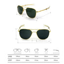 AO Pilot Sunglasses Men Top Quality Brand Designer AGX Tempered Glass Lens Sun Glasses Male