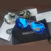 RE Sunglasses Man USA Army Military Aviation Pilot Sunglasses Glass Lens Woman Luxury Brand Retro Titanium Frame High Quality