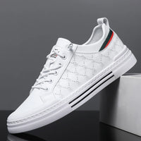 Men's Casual Sport Sneakers - Breathable Upper, Durable PVC Sole, Lace-Up Low-Top Design for All-Season Comfort - Versatile for
