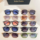 Original For JOHN DALIA JD LEO Retro High Quatity Alloy Square Sunglasses Men Women Classical Eyeglasses Luxury Gift With Box
