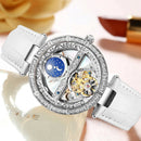 Ladies Watch Automatic Woman Luxury Fashion Waterproof Watch for Women Watches Skeleton Tourbillon Mechanical Clock Relogio New