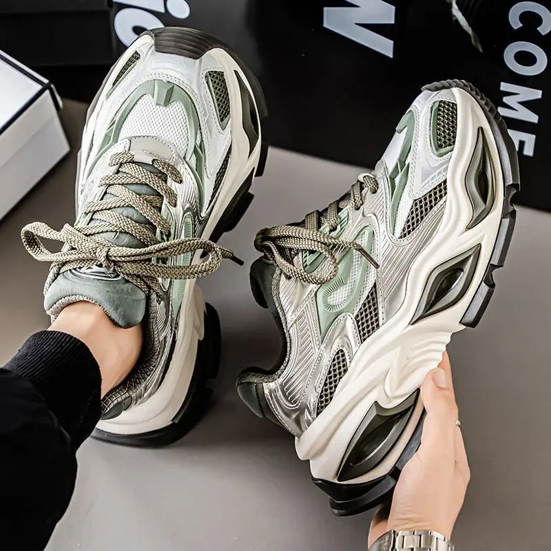 Low-Top Thick Platform Man Casual Sneaker Spring and Autumn Designer Trend 2025 Comfortable High Quality Sports Shoes for Men