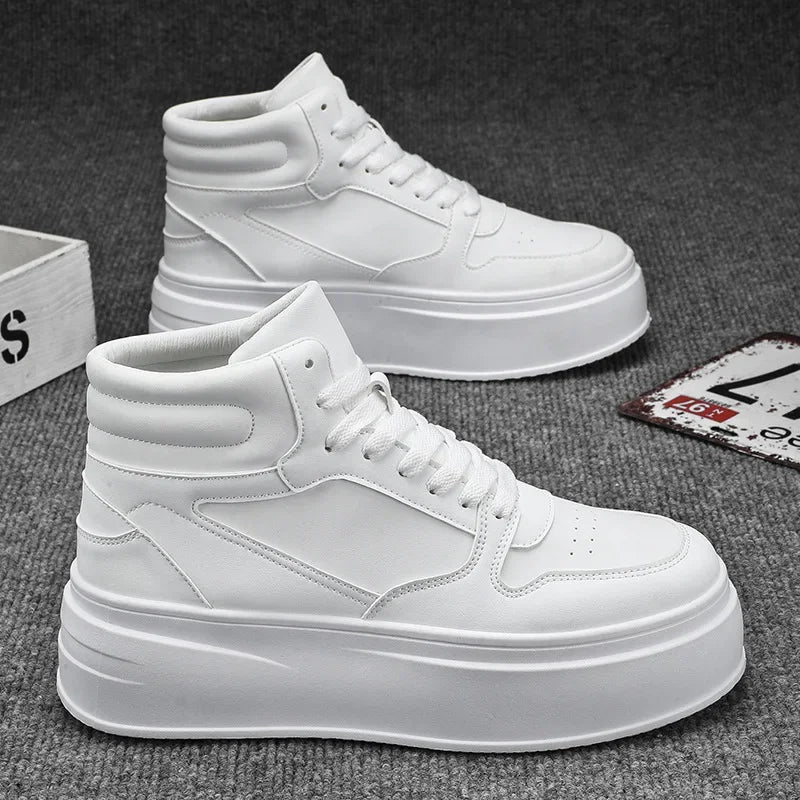 Men Casual Sneakers Platform Ankle Boots High-top Thick Bottom Sneakers Male Outdoor Basketball Shoes Sport Trainers 2025