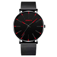 Classic and fashionable men's and women's quartz watches with mesh straps, cool watches, simple and casual couple watches, busin