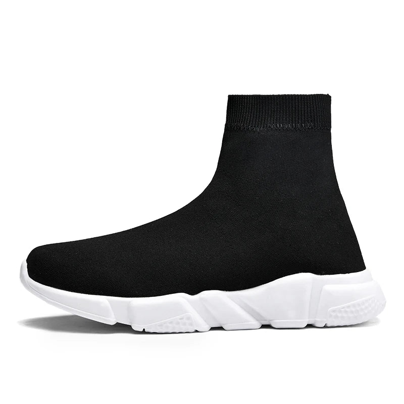 Classic Black High Top Sneakers For Men Women Designer knit Shoes Men's Casual Sneakers Comfortable Slip-on Women's Sports Shoes