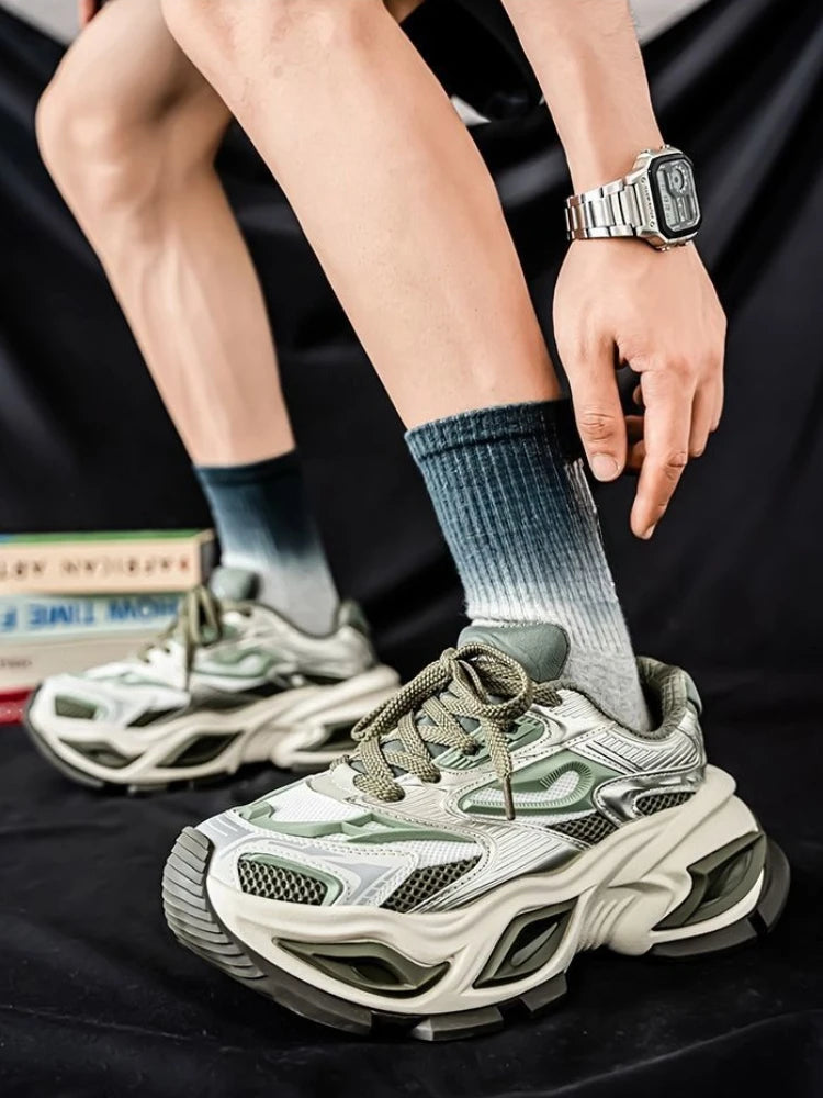 Low-Top Thick Platform Man Casual Sneaker Spring and Autumn Designer Trend 2025 Comfortable High Quality Sports Shoes for Men