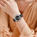 Deesio Women Watch Japanese Mechanical Movement Stainless Steel Flower Hollow Dial Waterproof Ladies Relogio Feminino Clock Gift